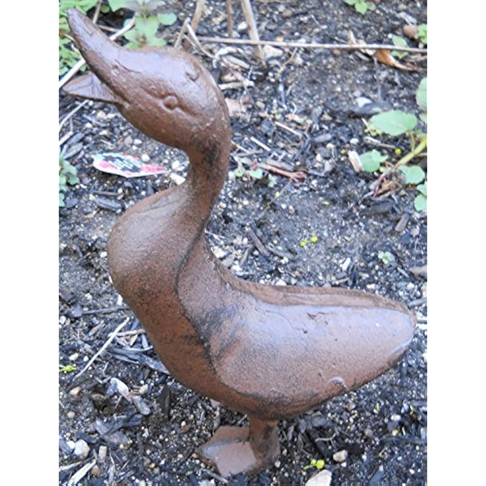 Full Bodied Cast Iron Duck Garden Figure Outdoor Statues & eBay
