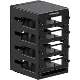 UCTRONICS for Raspberry Pi Cluster Case, Desktop Metal Rack Case, 4 Layers with 2 Cooling Fans Compatible with Raspberry Pi 5/4B and 2.5" SSD
