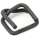 Cord Strapping Buckles 3/4", 500-Pack - for Woven Cord Strap, USA-Made | Reusable Metal Buckles with Superior Breaking Strength and Phosphate Coating for Woven Cord Strapping by IDL Packaging