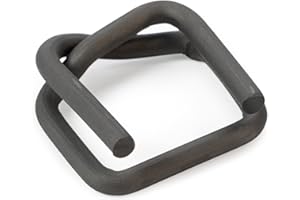 IDL Packaging Phosphate Cord Strapping Buckles 3/4", Pack of 500 - Heavy-Duty Metal Buckles with Phosphate Coating for Woven Cord Strapping - Reusable Metal Buckle for Strapping - SKU BP-34-500