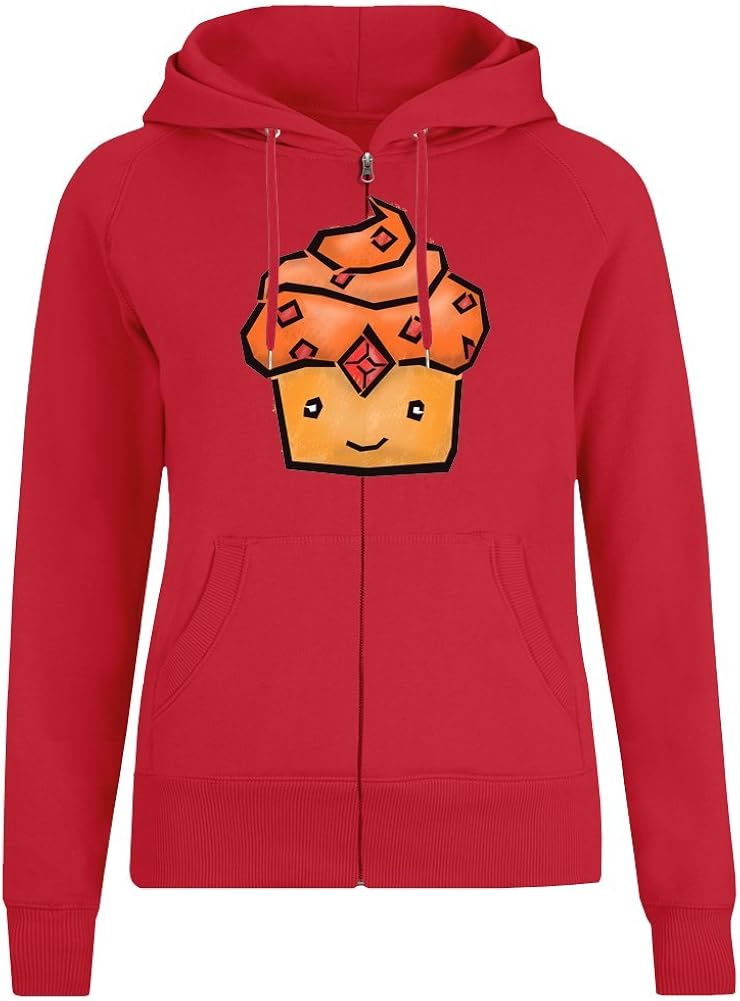 Flame Cake Zipper Hoodie for Women 100 Soft Cotton High Quality