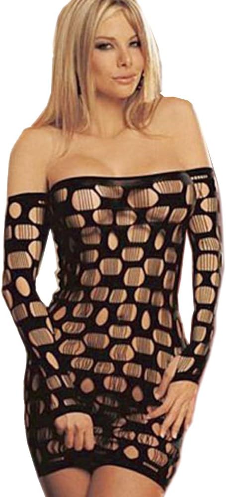 LTEllZ SU30040 Black Sexy Charm Women Nightgowns