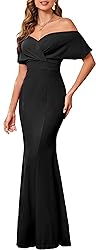 Black Cocktail Dresses for Women Sexy Bodycon Off