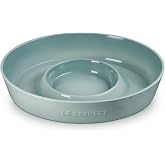 Le Creuset Stoneware Signature Oval Chip and Dip Platter, 13", Sea Salt