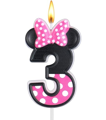 Amazon.com: Minnie Mouse Forever Pink Birthday Candle - 4