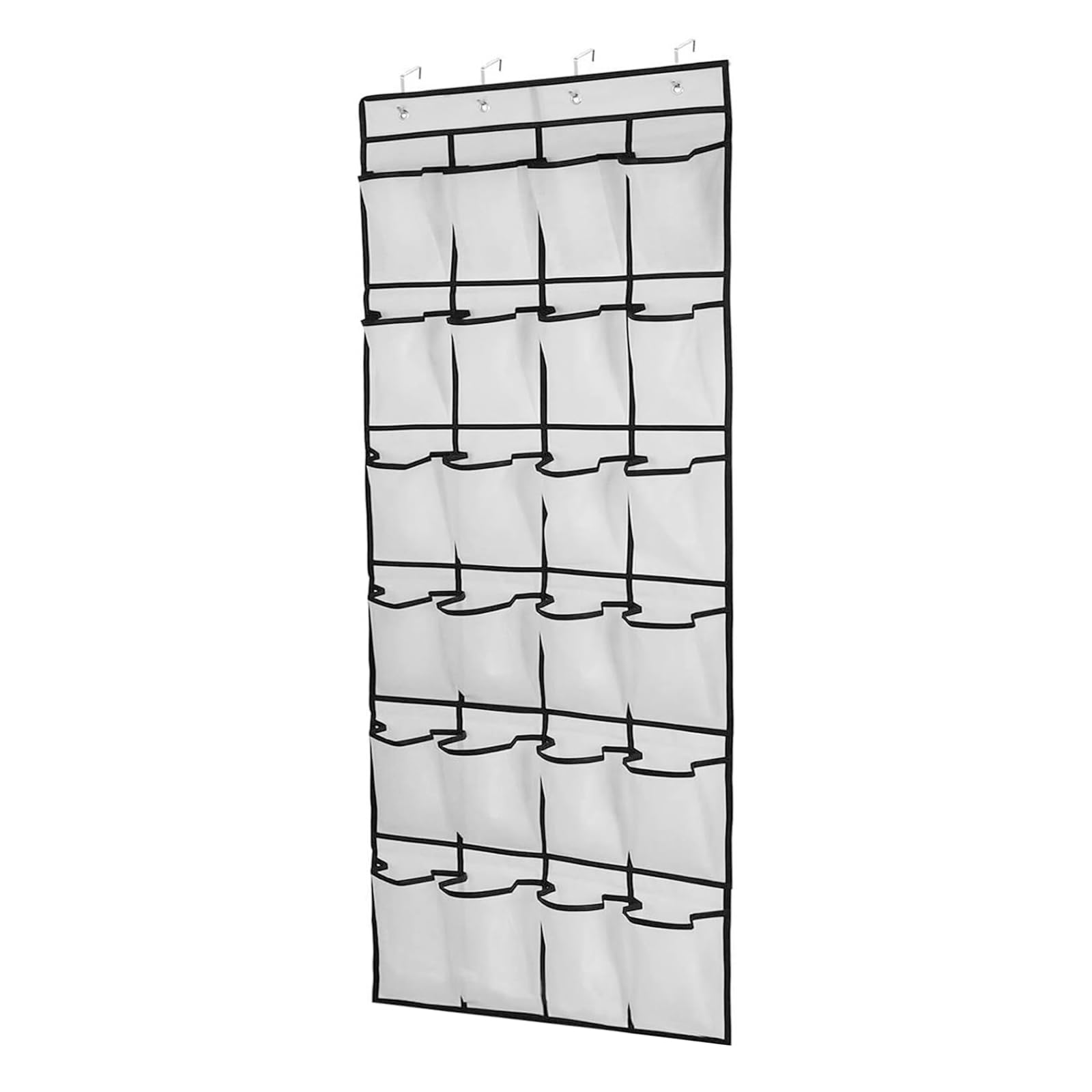 logei Over the Door Organiser for Shoes, Hanging Shoe Storage with 24 Pockets, Hanging Shoe Organiser, Storage Bag, Multifunctional Hanging Organiser, Foldable Door Organiser for Shoes