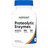 Nutricost Proteolytic Enzymes (6 Digestive Enzymes) 90 Capsules | Vegan, 30 Servings