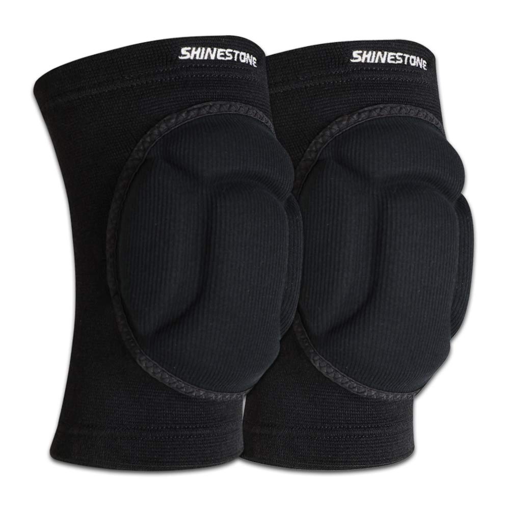 SHINESTONE Knee Protector, Protective Knee Pads, Thick Sponge Knee Pads Protector High Elastic Anti-Slip Collision Avoidance Knee Sleeves for Basketball and More Sports. (1 Pair)(S)