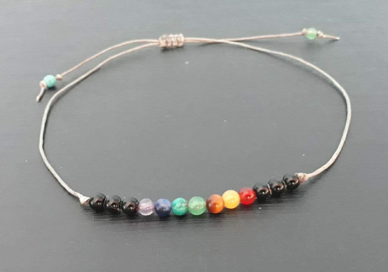 Chakra anklets,stone anklets,multi color stone anklets,men anklets,women anklets,men anklets,women anklets,friendship anklets,fashion anklet