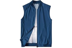 Lightweight Vest for Men Outerwear Casual Sleeveless Summer Jacket Outdoor Hiking Travel Golf Vest with Pockets