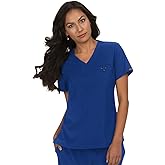 KOI Basics Kade Women's 1-Pocket Tuck-in Scrub Top Galaxy X-Large