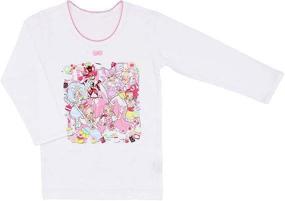 Amazon キラキラ プリキュアアラモード 長袖 スリーマ フライス インナーシャツ 100cm ホワイト インナーシャツ 通販