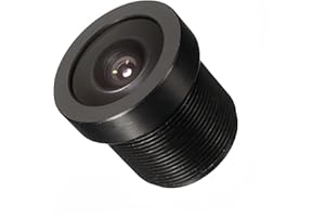 Quanmin MTV Lens HD 1 MP Definition16mm 20 Degree Wide Angle IR Board CCTV Lens Universal M12 Mount for Security IP or CCTV Camera Lens Security Replacement Accessories, Black