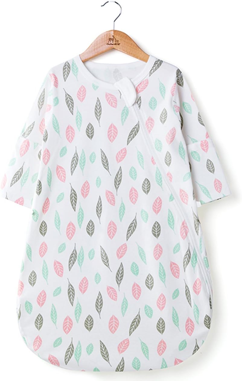 OuYun Baby Sleeping Bag Double Layer Cotton Wearable Blanket Spring Autumn