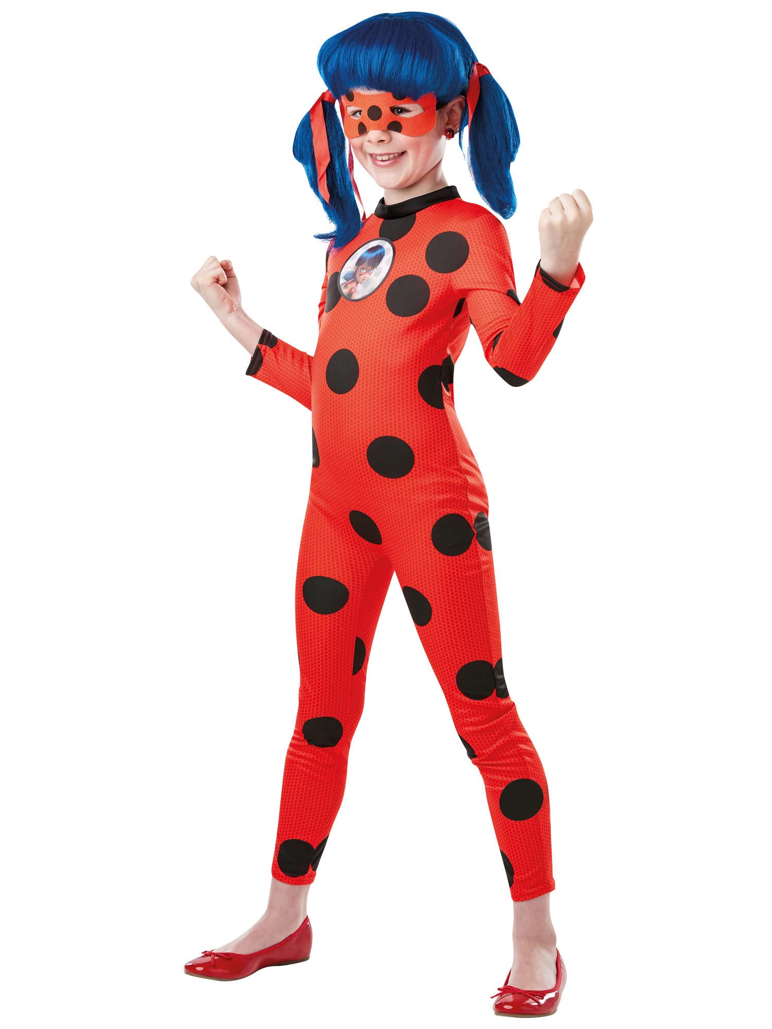 Rubies Official Miraculous Ladybug Deluxe Childs Costume and Eye mask, Superhero, Childs Size Large Age 7-8 Halloween