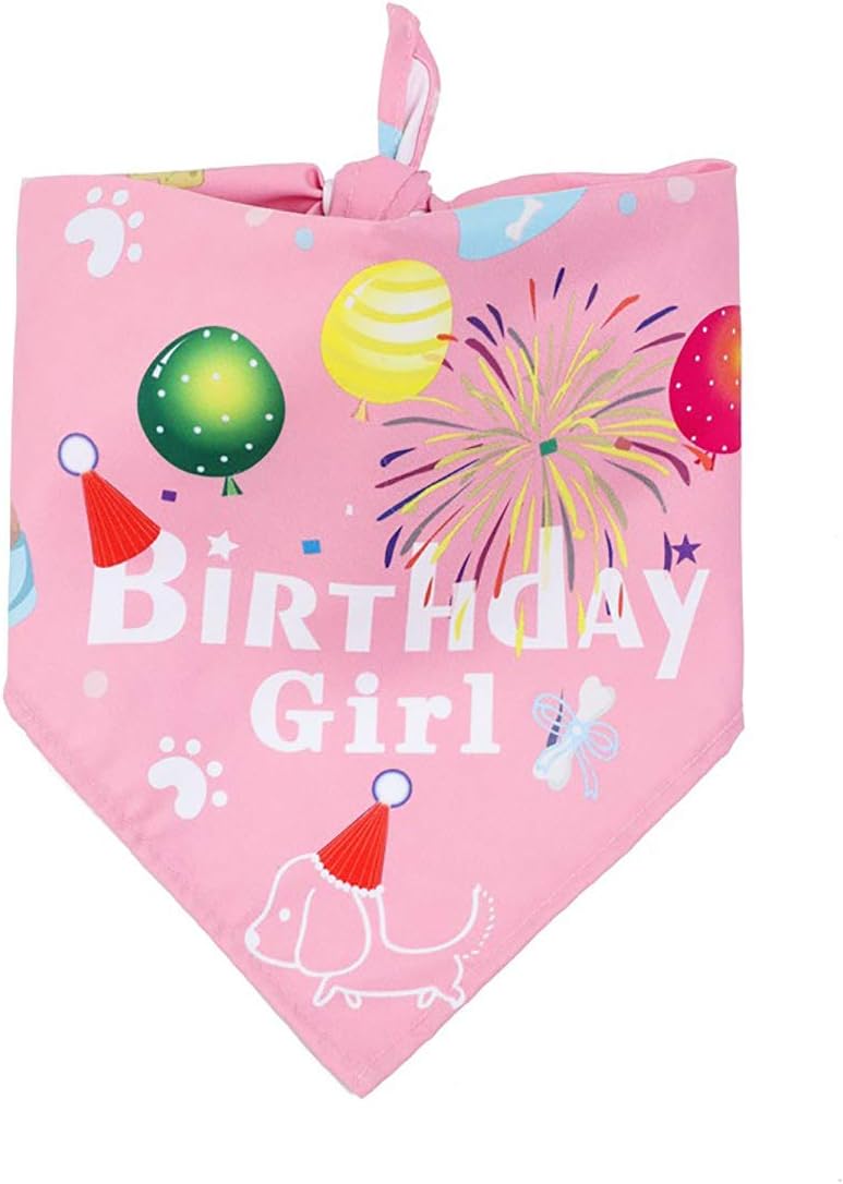 BIPY 1st Birthday Dog Hat Bandanas Set for Girls Small Medium Puppy First Birthday Blue Grooming Supplies Pet 1 Year Birthday Celebration Decoration Accessories - Image 3