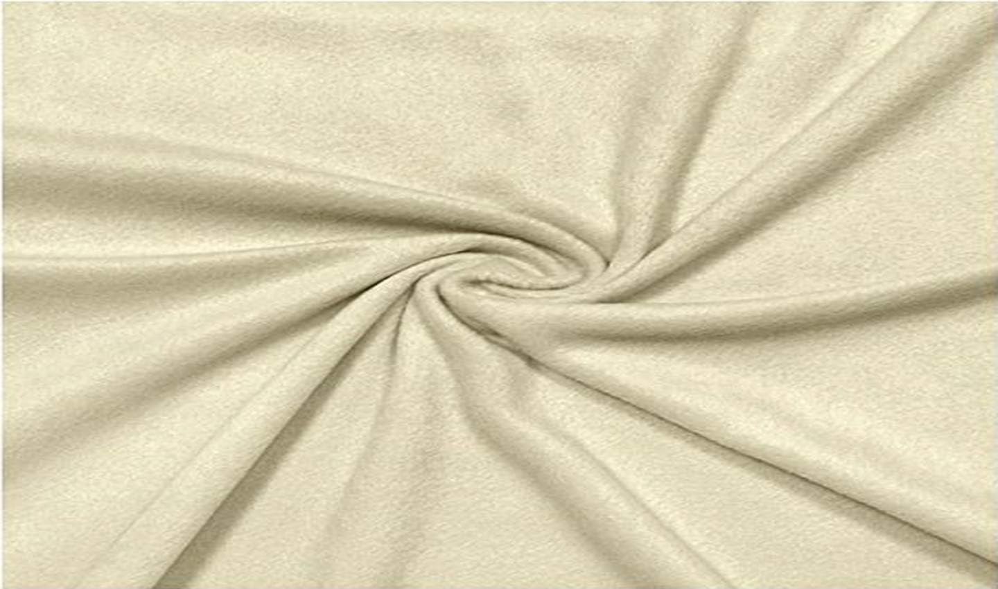 Produktbild von Polar Fleece Stoff Antipilling - Meterware, Farbe Weiss - Zum Nähen Von Bekleidung Und Homeaccessoires