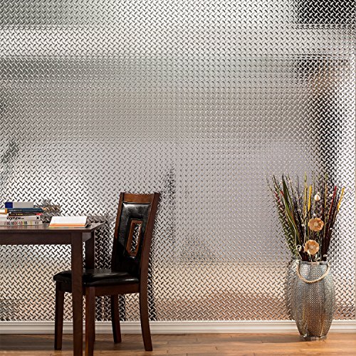 Fasade - Diamond Plate Chrome Decorative Wall Panel - Fast and Easy Installation (4' X 8' Panel) - Thumbnail 2