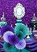 Mermaid Birthday Party Decorations Teal Purple /Wonderland Frozen Party Decorations/Under The Sea Party Supplies Teal Purple Tissue Paper Fan/Frozen Baby Shower Decorations