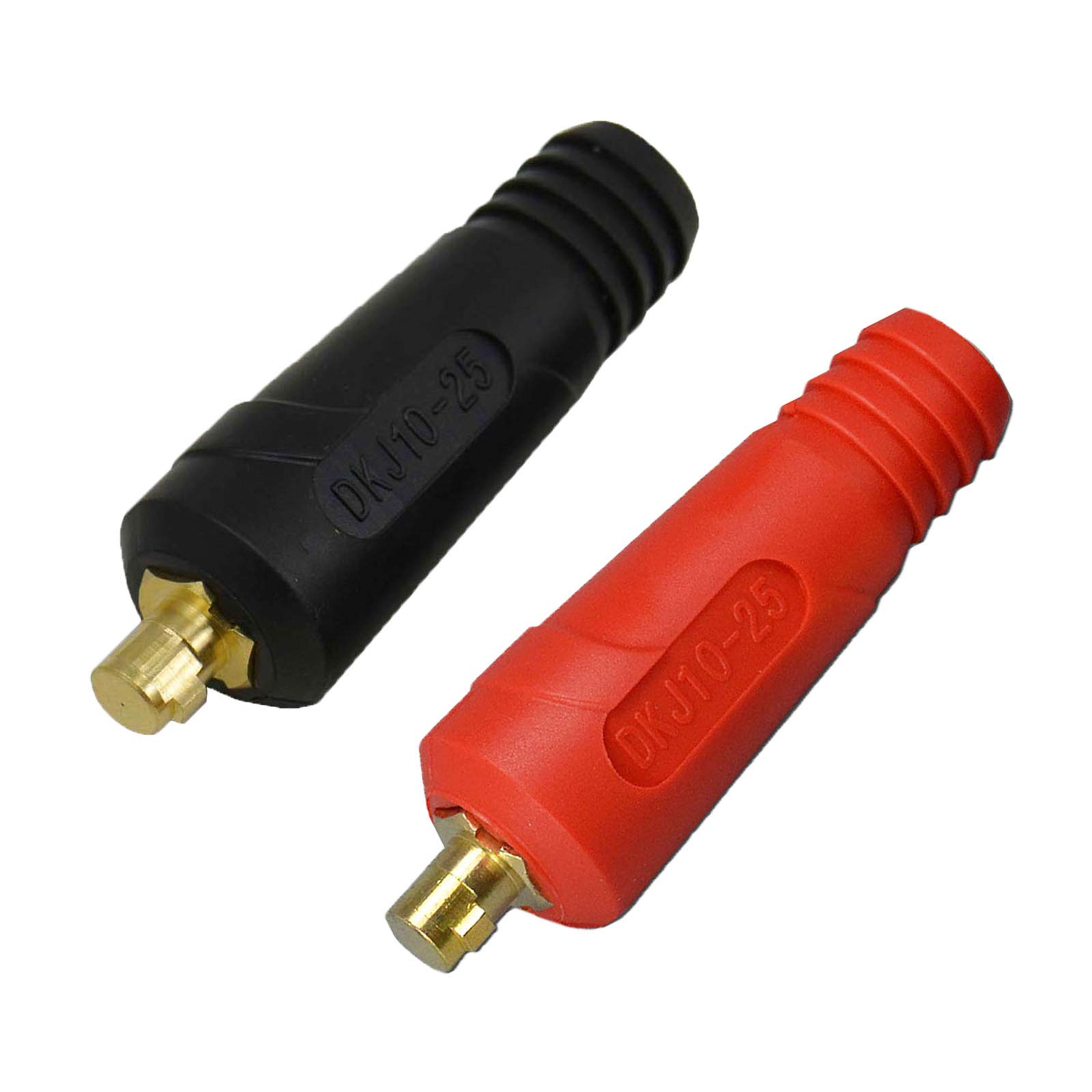 RIVERWELD TIG Welding Cable Panel Connector Plug DKJ10-25 200Amp with Red and Black Colour Dinse-Style Quick Fitting 2pcs
