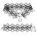 Lisli Fashion Gothic Black White Lace Choker Necklace Bracelet Women Jewelry Set (Black)