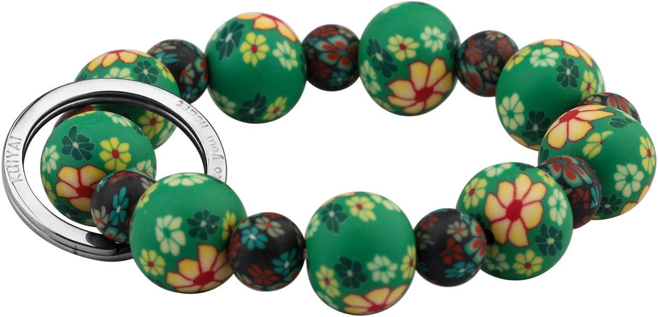 KUIYAI Elastic Functional Beaded Wrist Keychain Bracelet Handsfree Keychain Gift for Her