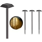 Bobcat Solar Landscape Pathway Lights Super Bright with 2-in-1 Warm White and Daylight Modes, Solar Lights Outdoor Waterproof for Outdoor Path, Sidewalk, Driveway, Yard or Walk Way (4 Pack)