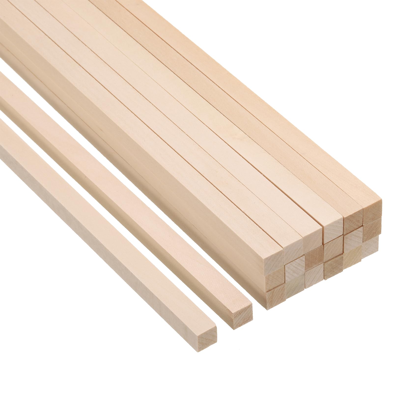 PATIKIL 3/8 Inch Dowel Rods Wood Sticks, 20 Pcs 12 Inch Long Square Wooden Dowels Unfinished Hardwood Sticks for Craft DIY Supplies