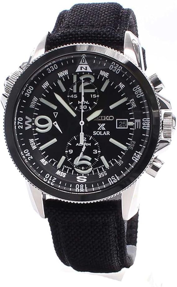 seiko prospex solar military alarm chronograph
