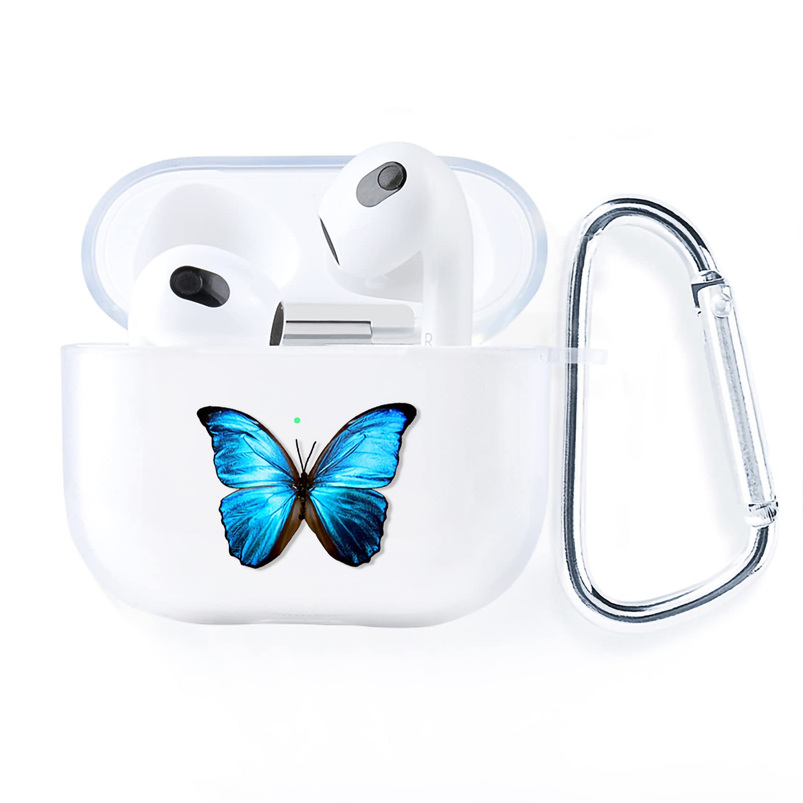 AKABEILA Apple AirPod 3 Case Cover Cute AirPods 3 Case, Compatible with Apple Wireless AirPods 3 Case Cute AirPod 3 Cases For Girls Cases Silicone Shockproof Full Protection [With Carabiner]
