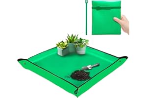 VUICCI Plant Repotting Mat,Square Succulent Gardening Mat Waterproof Transplanting Mat for Indoor, Thickened Foldable Soil Change Mat and Potting Soil Mess Control Tidy Tray Repotting Mat for Plant Lovers