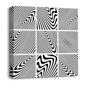 Canvas Wall Art - Abstract Visual Illusion - Giclee Painting Wall Art for Bedroom Living Room Home Decoration - 12x12 inches