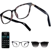 LOANGYUNFONE Ai Smart Glasses Men Women with Real-Time Translation | Color-Change Lens, Music &amp; Calls w/Bluetooth 5.4, Al Voice &amp; Meeting Assistant, Lightweight &amp; Comfortable, Thin Temples