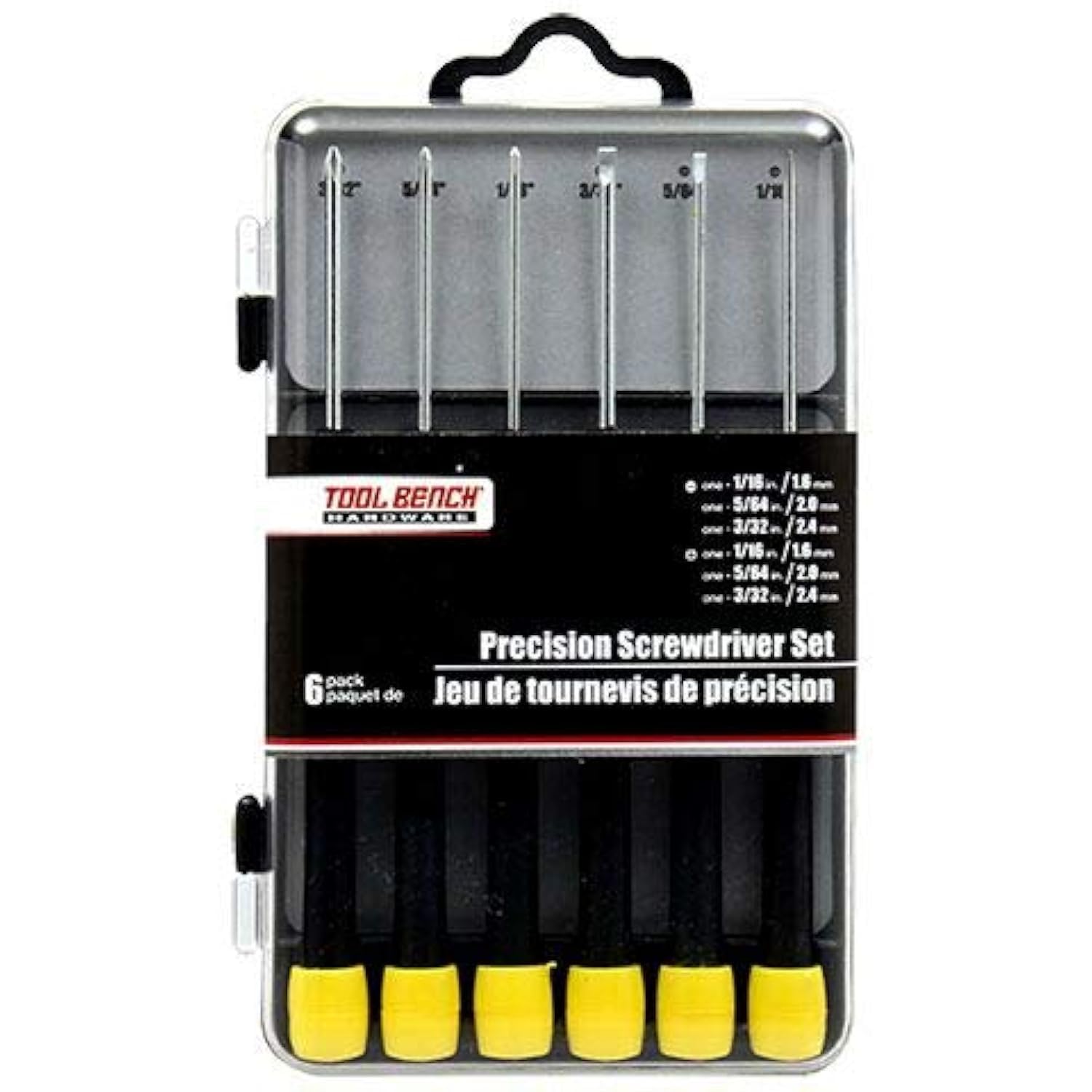 Precision SCREWDRIVER SET 6 piece Jewelers KIT 3 slotted + 3 phillips small Mini by Tool Bench Hardware