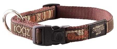 Rogz Mokka Bone, Nylon Gemustert verstellbar Hund Halsband