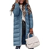 Jyanl Womens Winter Long Puffer Coat Thicken Ladies Quilted Jacket Puffy Padded Zip Hood Parka Side Zipper Trendy 2026