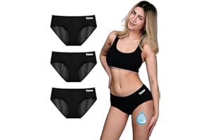 TIICHOO Period Underwear for Women Heavy Flow Soft Absorbent Period Panties Incontinence Leakproof Underwear
