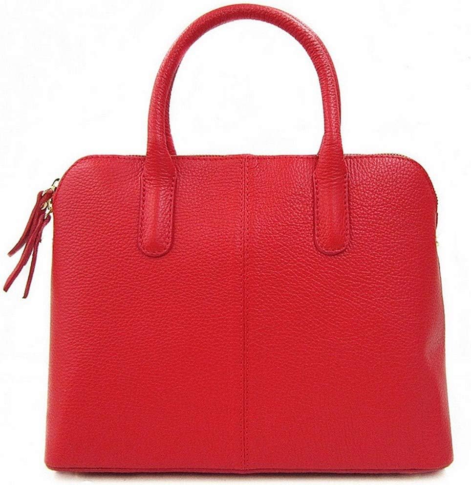 Ladies Italian Textured Leather Bowling Style Tote Top Handle Bag Handbag Shoulder Bag