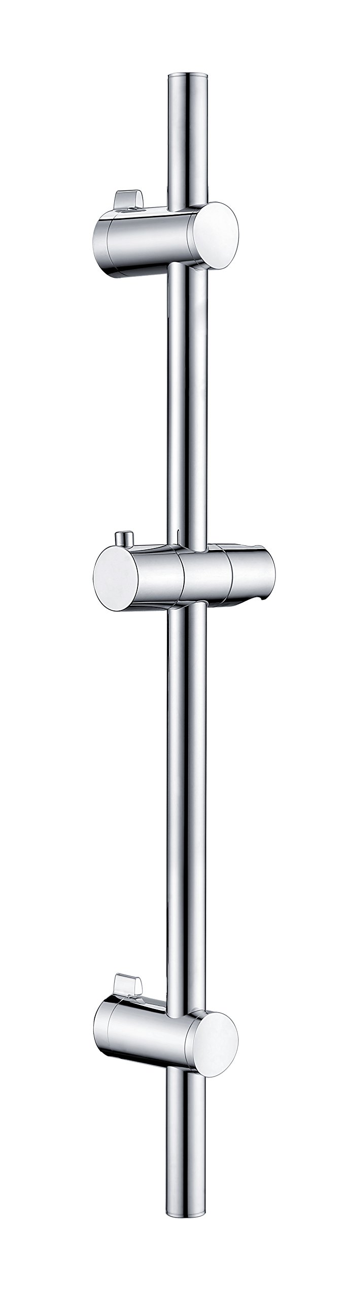 Grünblatt Round Shower Rail, Adjustable Drill Holes for Attachment, Chrome (100 cm)