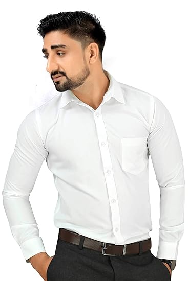 Uniform Sarees Corp Men�s Formal Regular Fit Full_Sleeves Shirt for Office Wear PP-89622T_White