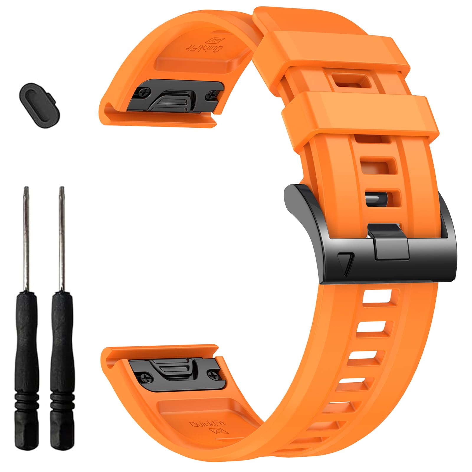 EZMVZKU 26mm Watch Straps Compatible with Garmin Fenix 8 AMOLED 51mm/7X Pro/7X/6X Pro/6X/5X Plus/5X, QuickFit Sport Silicone Watchband Replacement for Enduro 3/2/Descent Mk3i 51mm/Mk2i/Epix Pro 51mm