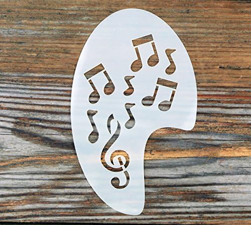 Musical Notes Right Side Face Paint Stencil approx 12cm x 8cm Washable