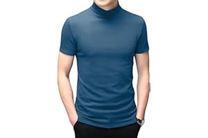 ANGBATER Men's Fashion Mock Turtleneck T-Shirts Long Sleeve Pullover Sweater Basic Designed Undershirt Slim Fit Top