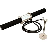 GoFit Wrist &amp; Forearm Blaster | Grip Strength Training Forearm Roller | Steel Bar Foam Handles | Fits Standard Plates | Wrist Forearm Training Sports &amp; Gym | Home Gym Equip | Unisex | GF-WFB