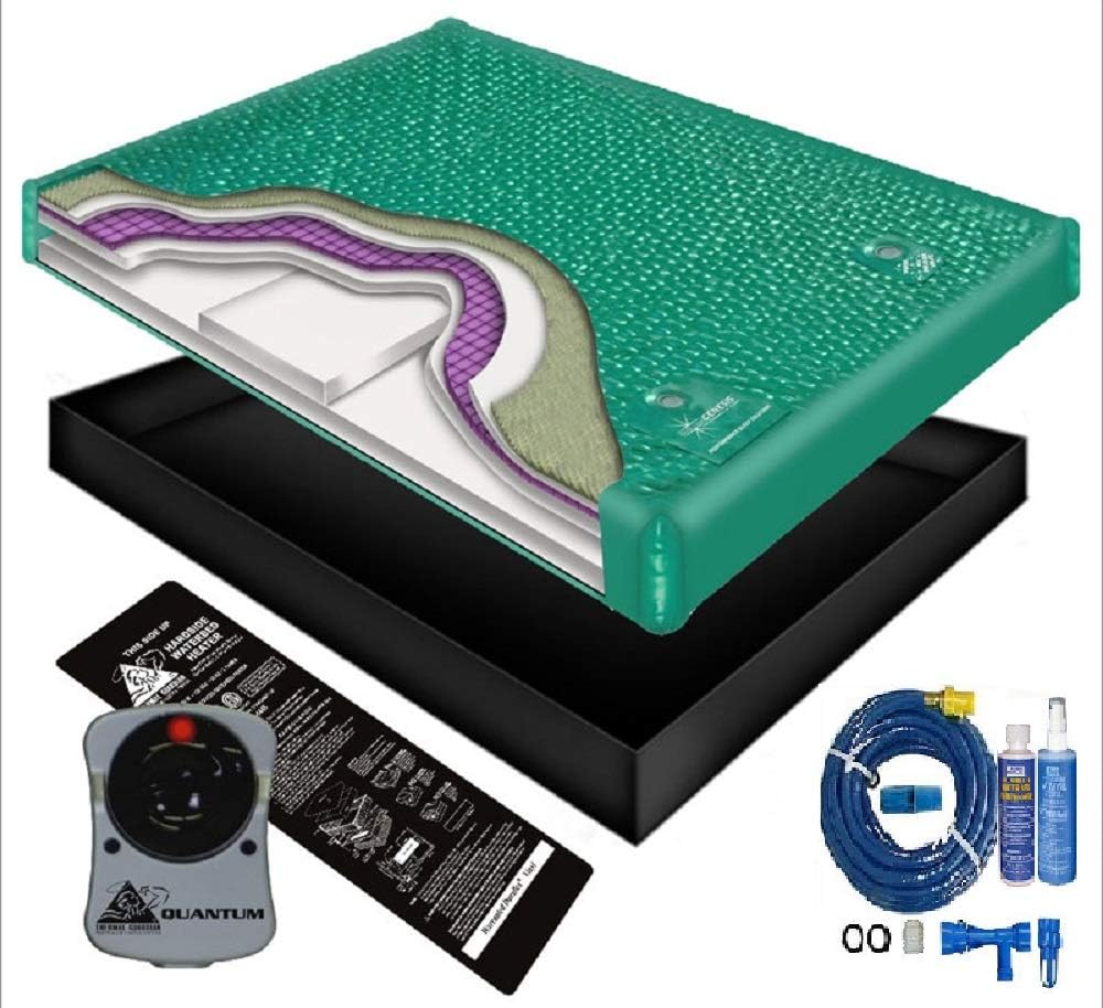 100 WAVELESS WATERBED Mattress/Liner/Heater/Hose/Fill