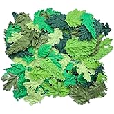 DUONGJAIS BRAND 100 pcs Mulberry Paper Leaves DIY Craft Scrapbooking Wedding DIY Craft Supplies Card (Mixed Leaves Green Tone)