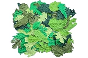 DUONGJAIS BRAND Mixed Leaves Mulberry Paper Leaves DIY Craft Scrapbooking Wedding DIY Craft Supplies Card Mixed Leaves 100 pcs Artificial Leaves (Mixed Leaves Green Tone)