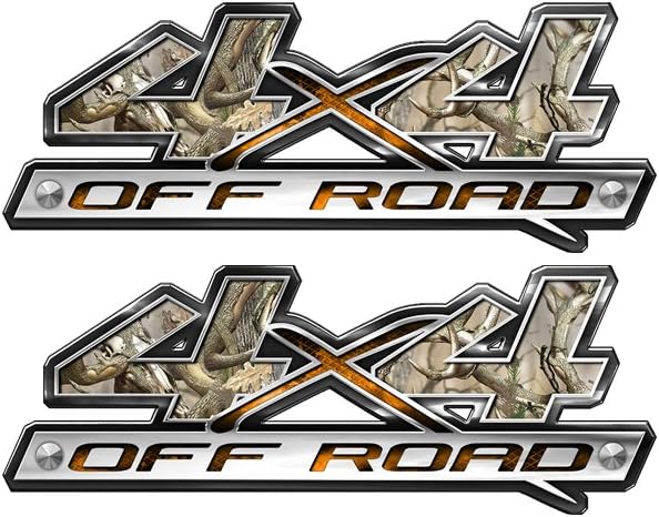 Speed Demon Hot Rod Shop 4x4 Off Road Decals Set of 2 Buck Traditional Camouflage 4WD Truck Stickers BLO4