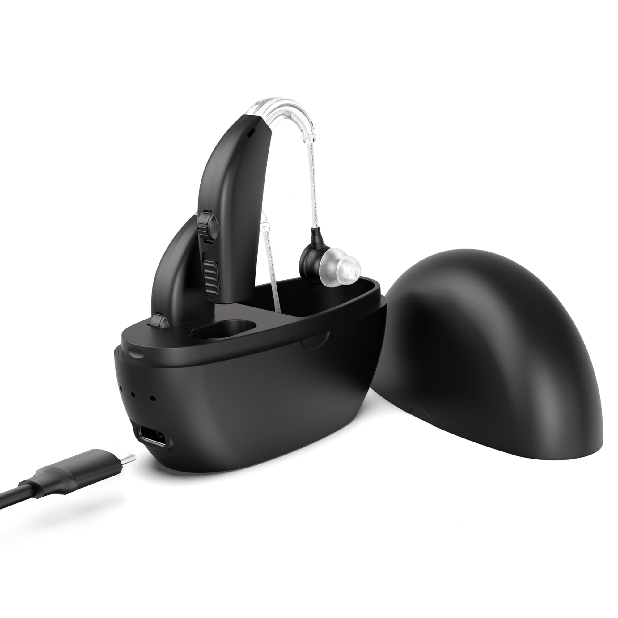 Digital - (Pair of 2) Personal Enhancement, Rechargeable Digital with All-Day Rechargeable Life, Black