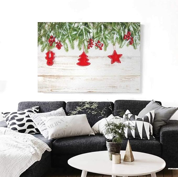 homehot Christmas Wall Paintings Noel Tree Branches Over